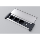 SlimCover alu 2x2P+T + 2 USB C&A +2 port RJ45 non équipé keystone DIGITEL